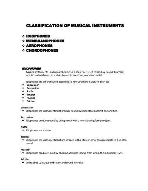 Classification of musical instruments docs.