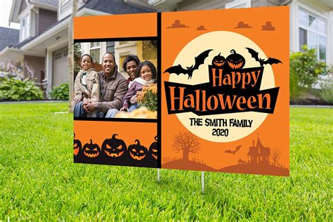 Halloween yard sign design, digital file only, Happy Halloween sign, Party Lawn Decorations ...