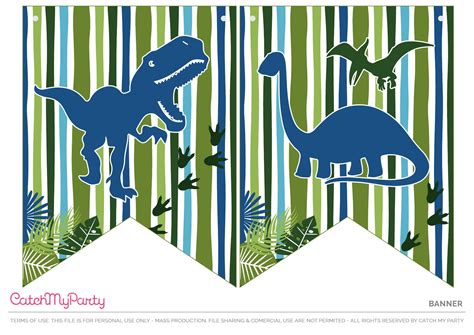 Printable Dinosaur Birthday Banner - Printable Word Searches