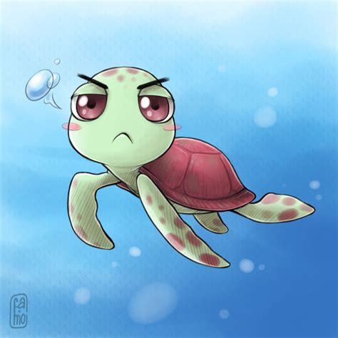 Baby sea turtle by famoalmehairi on @DeviantArt Sea Illustration, Cute ...