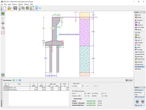 Abutment | Geotechnical Software GEO5 | Fine