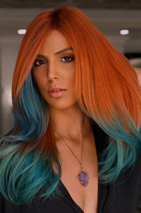 20 Unconventional Hair Color Ideas to Make a Statement : Orange Blended ...