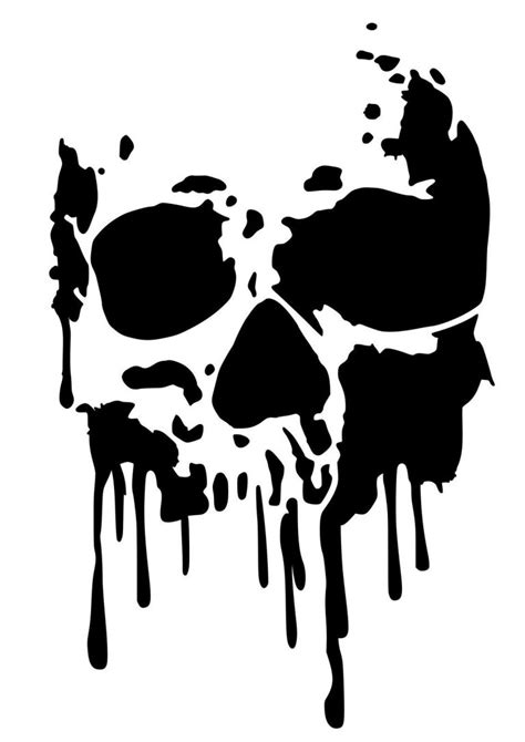 High Detail Dripping Skull Airbrush Stencil - Free Uk Postage For - Free Printable Airbrush ...