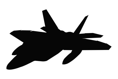 Fighter Jet Silhouette Graphic by Illustrately · Creative Fabrica