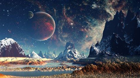 stars, Planet, Space, Mountain, Digital Art, Artwork Wallpapers HD ...