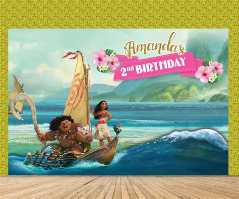 MOANA PARTY THEME BACKDROP BANNER BIRTHDAY BACKDROP CUSTOM PHOTO | lupon.gov.ph