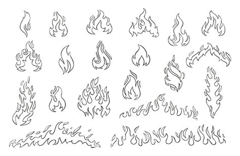 Flame Outline Vector