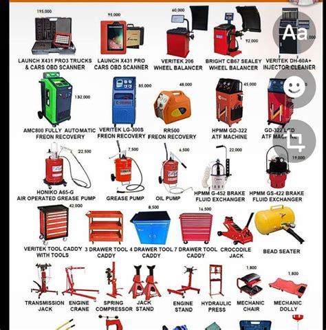 Car Shop Tools and Equipment Philippines