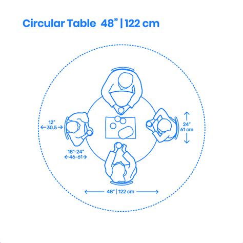 Round Dining Table Dimensions & Drawings | Dimensions.Guide