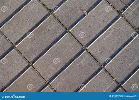 Texture of Stack Bond Brick-like Gray Concrete Pavement Stock Photo ...