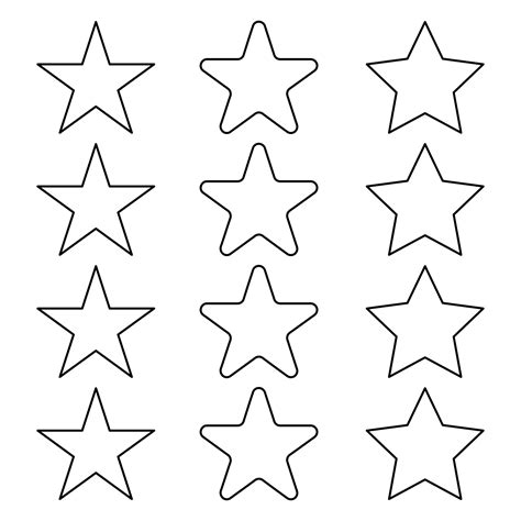 Printable American Flag Star Stencils - Printable Form, Templates and Letter