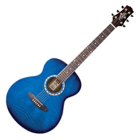 Ashton SL29 Acoustic Guitar, Transparent Blue Burst at Gear4music