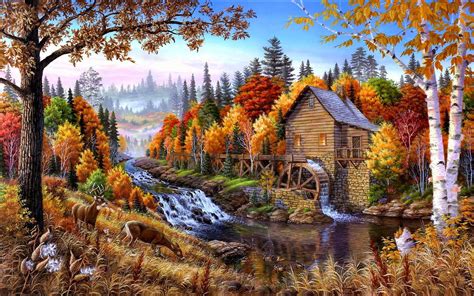 Watermill Wallpaper HD Download