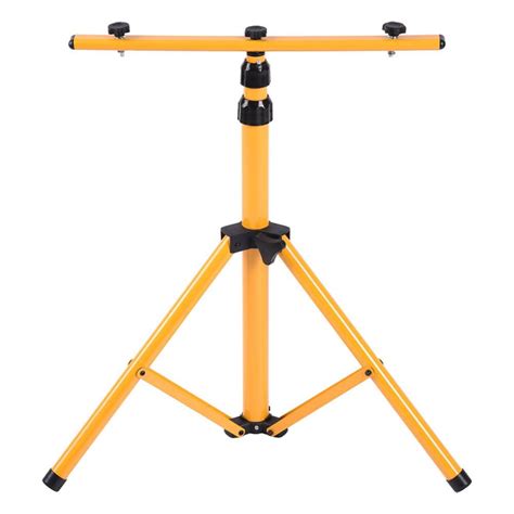 HERCHR Tripod Light Stand, Telescopic Twin Head Tripod Stand for LED Flood Light Construction ...