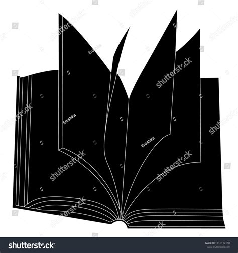 Open Book Black White Silhouette Stock Vector (Royalty Free) 1816112150 | Shutterstock