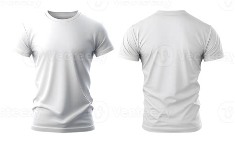 plain white t-shirt design, with view, front, back 23401378 PNG