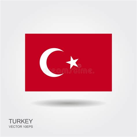 Vector Turkey Flag, Turkey Flag Illustration. Vector Icon Stock Vector ...