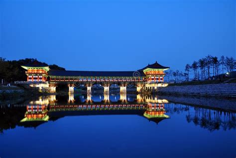 Night View of Woljeonggyo Bridge, Gyeongju, South Korea Stock Image - Image of asia, city: 163464779