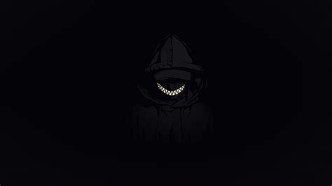 HD wallpaper: minimalism, dark, scary face, smile, tooth, Hooded Jacket, anime boys | Wallpaper ...