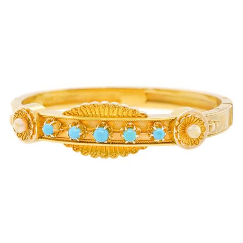 Antique Gold Bangle Bracelet For Sale at 1stDibs