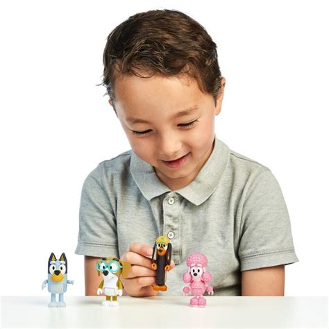 Bluey & Friends: Bluey, Coco, Snickers & Honey 4 Pack | Smyths Toys UK