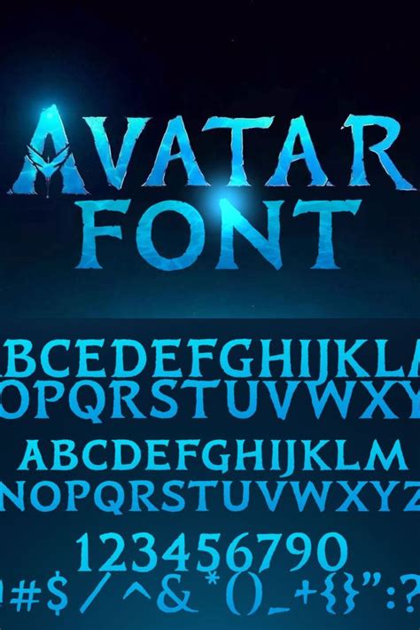 the font and numbers for avatar font