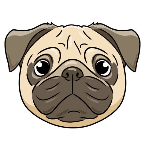 How to Draw a Pug Face - Really Easy Drawing Tutorial