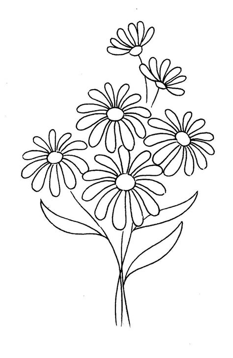 Black And White Daisy Drawing at PaintingValley.com | Explore collection of Black And White ...