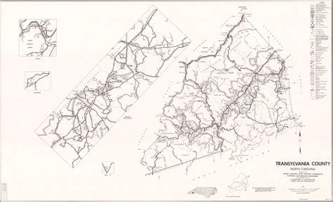 1972 Road Map of Transylvania County, North Carolina