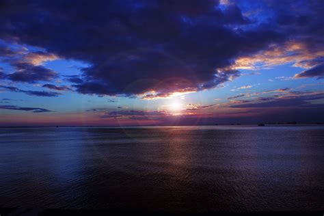 Blue Sunset Wallpaper Free Stock Photo - Public Domain Pictures