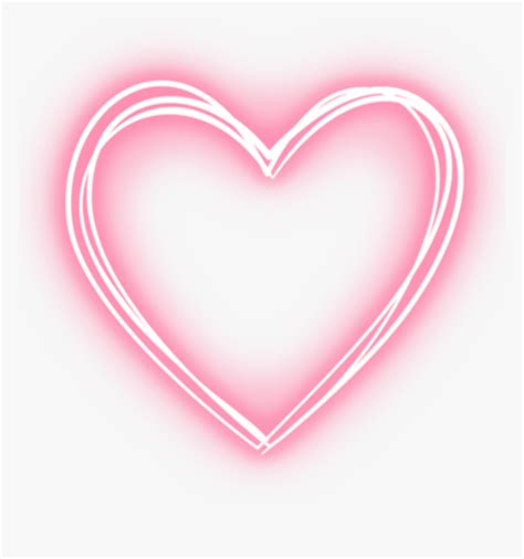 #love #neon #heart #pink #freetoedit - Transparent Neon Pink Heart, HD Png Download is free ...