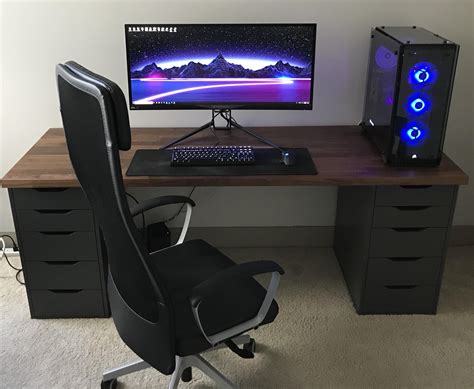 Ikea Gaming Setup Desk : Ikea gaming desk setup makeover (2020).