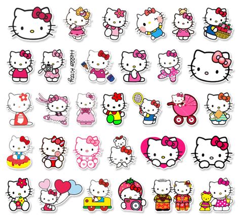 52 Pieces Hello Kitty Vinyl Sticker Pack Waterproof for Hydro | Etsy