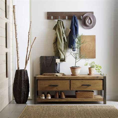 Leigh Wall Mounted Coat Rack + Reviews | Crate and Barrel in 2020 | Entryway furniture, Entry ...