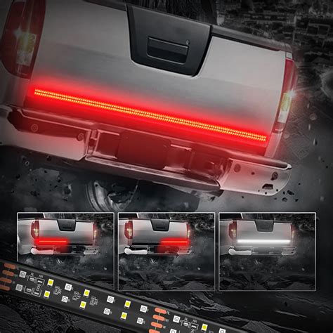 High Quality 60 Inch 2 Row LED Truck Tailgate Light Bar Strip Red/White Reverse Stop Turn Signal ...