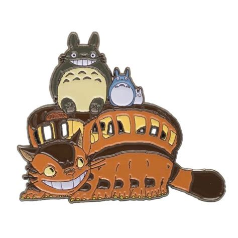 My Neighbor Totoro Catbus Smiling Badge Pins - Ghibli Store