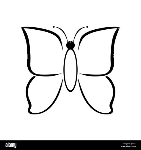 Butterfly clipart outline hi-res stock photography and images - Alamy