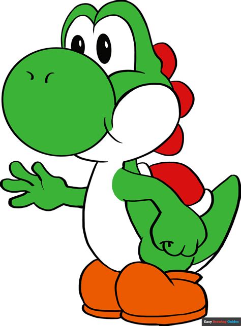 How to Draw Yoshi from Super Mario - Really Easy Drawing Tutorial