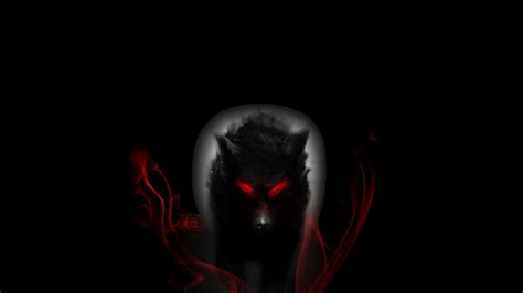 Black Wolf With Red Eyes Wallpaper