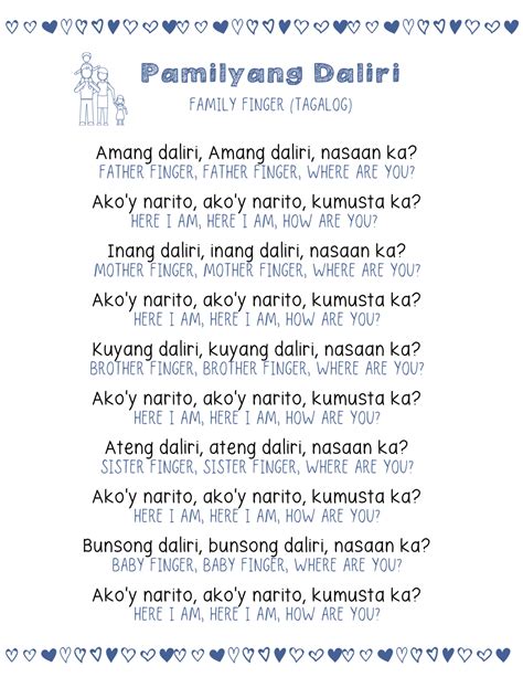 Filipino Children’s Songs + Lyric Sheets | Fil-Am Learners