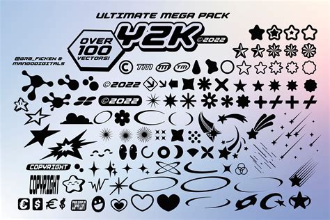 Y2K Aesthetic Icons and Vector Template 100 Resources for - Etsy Canada