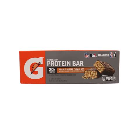 Gatorade Whey Protein Recover Bars - Peanut Butter Chocolate 12 Count - 2.8 oz - The Club Price