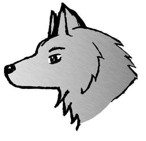 Simple Gray Wolf Drawing