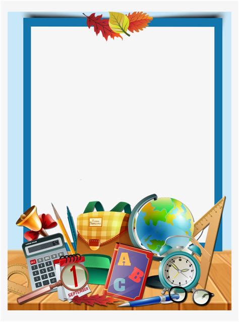 В Клас Borders For Paper, Borders And Frames, School - Clipart Classroom Stationary PNG Image ...