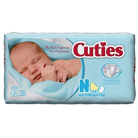 Cuties Baby Diapers, Unisex, Newborn, 42 Count, Heavy Absorbency ...