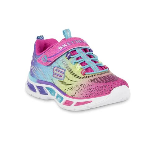 Skechers Girls' Lite Beams Multicolor Light-Up Sneaker