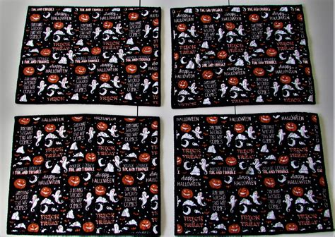 HALLOWEEN PLACEMATS Tossed Print Set of 4 13 X 17 - Etsy