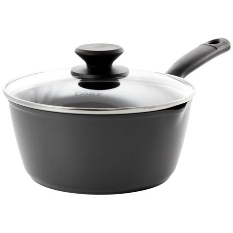 Oster 2.6 Quart Aluminum Nonstick Saucepan in Black | Wayfair