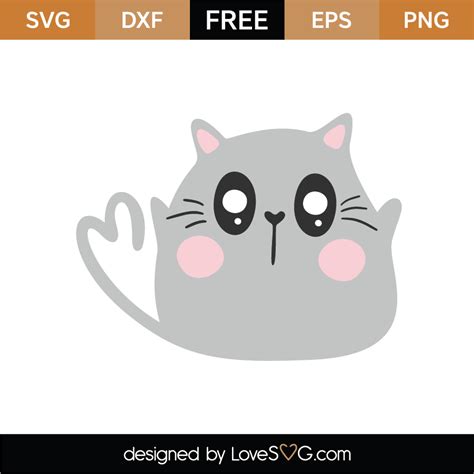 Free Cat SVG Cut File - Lovesvg.com