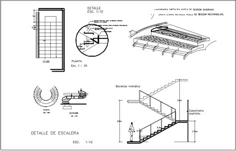 Semi- spiral stair section and elevation view dwg files - Cadbull